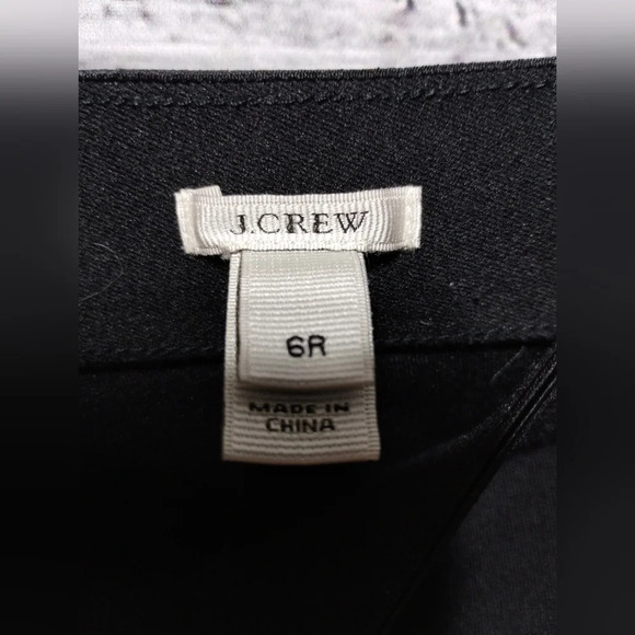 J. Crew Black Pixie Pant with Gold Exposed Zipper Detail size 6R - Picture 3 of 6